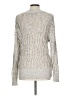White House Black Market Metallic Silver Pullover Sweater Size L - photo 2