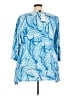JM Collection Blue 3/4 Sleeve Blouse Size 3X - photo 2