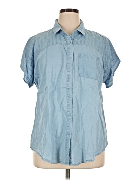 Christopher & Banks Short Sleeve Button Down Shirt