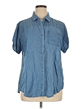 Christopher & Banks Short Sleeve Button Down Shirt