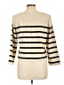 J.Crew 100% Cotton Stripes Ivory 3/4 Sleeve Top Size L - photo 2