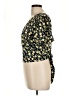 Lush Floral Blue Yellow Short Sleeve Top Size L - photo 5