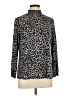 Anne Klein Animal Print Black Long Sleeve Blouse Size L - photo 1