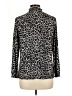 Anne Klein Animal Print Black Long Sleeve Blouse Size L - photo 2