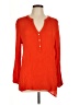 Old Navy 100% Rayon Orange Long Sleeve Blouse Size L - photo 1