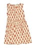 Crewcuts 100% Cotton Print Orange Ivory Dress Size 6 - photo 2