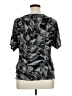 AB Studio Metallic Silver Short Sleeve Blouse Size XL - photo 2