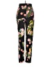 Krizia 100% Silk Floral Black Silk Pants Size EU 38 / US 8 - photo 2