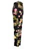 Krizia 100% Silk Floral Black Silk Pants Size EU 38 / US 8 - photo 4