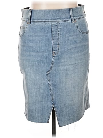SPANX Denim Skirt (view 1)