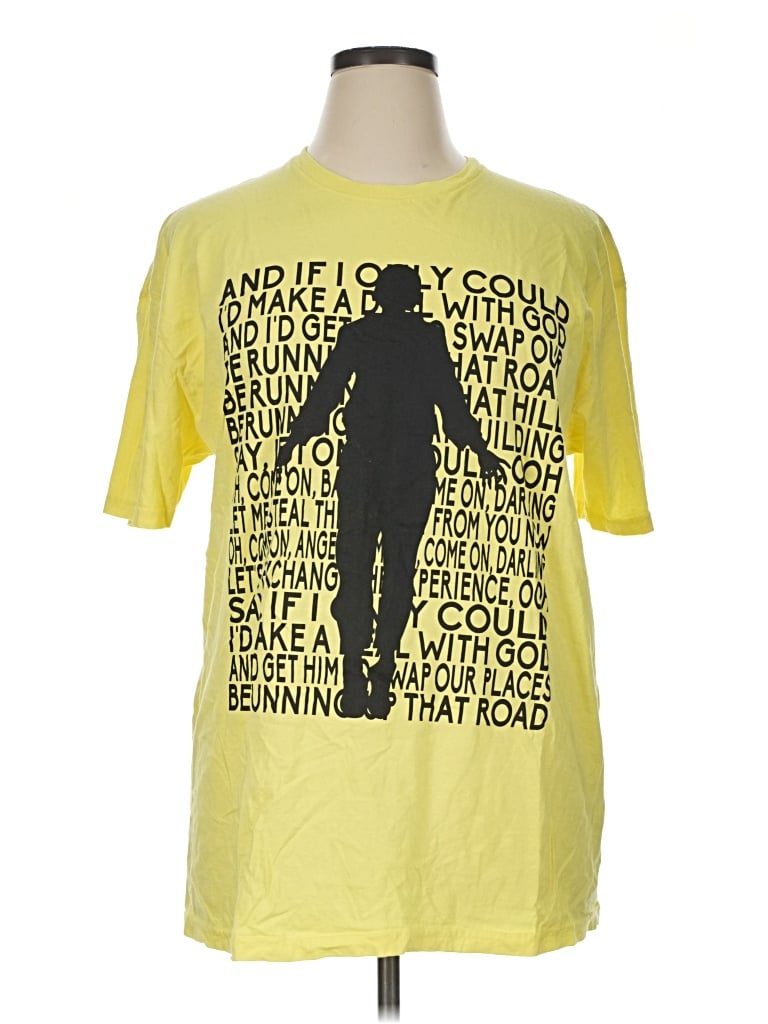 Pre-owned Gildan Short Sleeve T-shirt In Yellow
