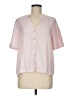 Rose + Olive 100% Polyester Pink Short Sleeve Blouse Size M - photo 1