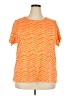 Falls Creek Chevron-herringbone Orange Short Sleeve Top Size 2X - photo 1