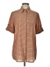 Focus 2000 Polka Dots Orange Short Sleeve Blouse Size 12 - photo 1