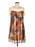 Perseption Concept Print Brown Casual Dress Size L - photo 1