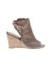 Lucky Brand 100% Leather Tan Wedges Size 9 - photo 1