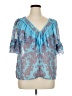 Unbranded Blue 3/4 Sleeve Blouse Size XL - photo 1