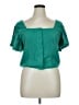 Dolan Green Short Sleeve Blouse Size XL - photo 1