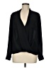 Topshop 100% Polyester Black Long Sleeve Blouse Size 6 - photo 1