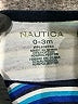 Nautica Stripes Blue Short Sleeve Onesie Size 0-3 mo - photo 3