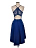 B. Darlin Solid Blue Cocktail Dress Size 1 - 2 - photo 2