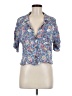 O'Neill Floral Blue Short Sleeve Blouse Size M - photo 1