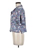 O'Neill Floral Blue Short Sleeve Blouse Size M - photo 5