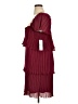 DKNY 100% Polyester Burgundy Cocktail Dress Size 16 - photo 5