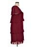 DKNY 100% Polyester Burgundy Cocktail Dress Size 16 - photo 4