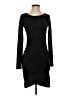 Leith Solid Black Casual Dress Size S - photo 1