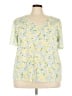 Calvin Klein Yellow Short Sleeve Blouse Size 2X - photo 1