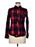 Sim & Sam 100% Rayon Plaid Red Long Sleeve Button-Down Shirt Size M - photo 1