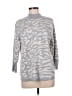MULTIPLES Animal Print Gray Turtleneck Sweater Size M - photo 1
