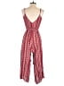 Mi ami 100% Rayon Hearts Burgundy Jumpsuit Size S - photo 2