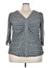 Daniel Rainn Gray 3/4 Sleeve Blouse Size 2X - photo 1