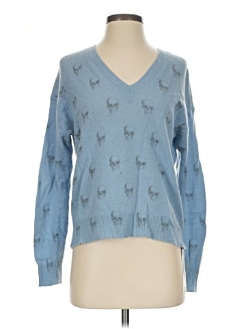 Skull Cashmere Pullover Sweater (view 1)