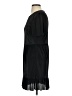Aqua 100% Polyester Solid Black Casual Dress Size S - photo 5