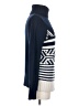 J.Crew Chevron-herringbone Blue Wool Pullover Sweater Size S - photo 4