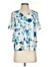 Juicy Couture 100% Polyester Blue Short Sleeve Blouse Size S - photo 1