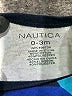 Nautica Color Block Blue Short Sleeve Onesie Size 0-3 mo - photo 3