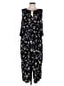 London Times Print Black Jumpsuit Size 20 - photo 1