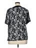 New Directions Black Short Sleeve Blouse Size 1X - photo 2