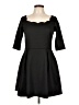 Just Fab Solid Black Cocktail Dress Size L - photo 1