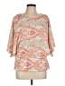 JM Collection Orange 3/4 Sleeve Blouse Size L - photo 1
