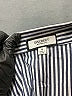Discreet Stripes Silver Long Sleeve Blouse Size S - photo 7