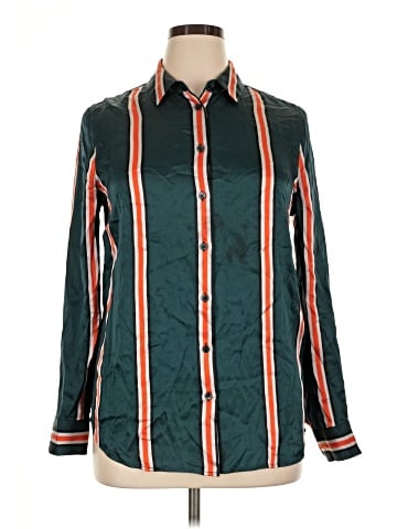 Equipment Long Sleeve Silk Top (view 1)