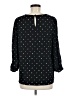 Ann Taylor 100% Polyester Polka Dots Black 3/4 Sleeve Blouse Size M - photo 2