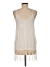 Entro 100% Rayon Ivory White Sleeveless Top Size M - photo 2