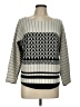 Luna Chevron-herringbone Gray Pullover Sweater Size L - photo 1