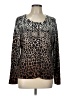 Charter Club Animal Print Brown Pullover Sweater Size L - photo 1